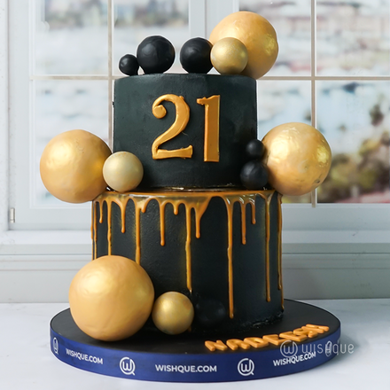 Golden Edge 21 Cake