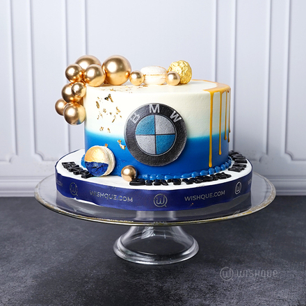 Golden Drive BMW Cake