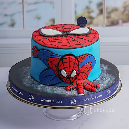 Spiderman Themed Birthday Cake