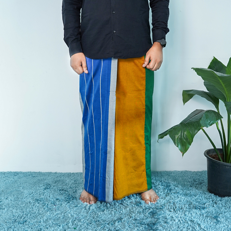 Blue & Green Avurudu Handloom Sarong
