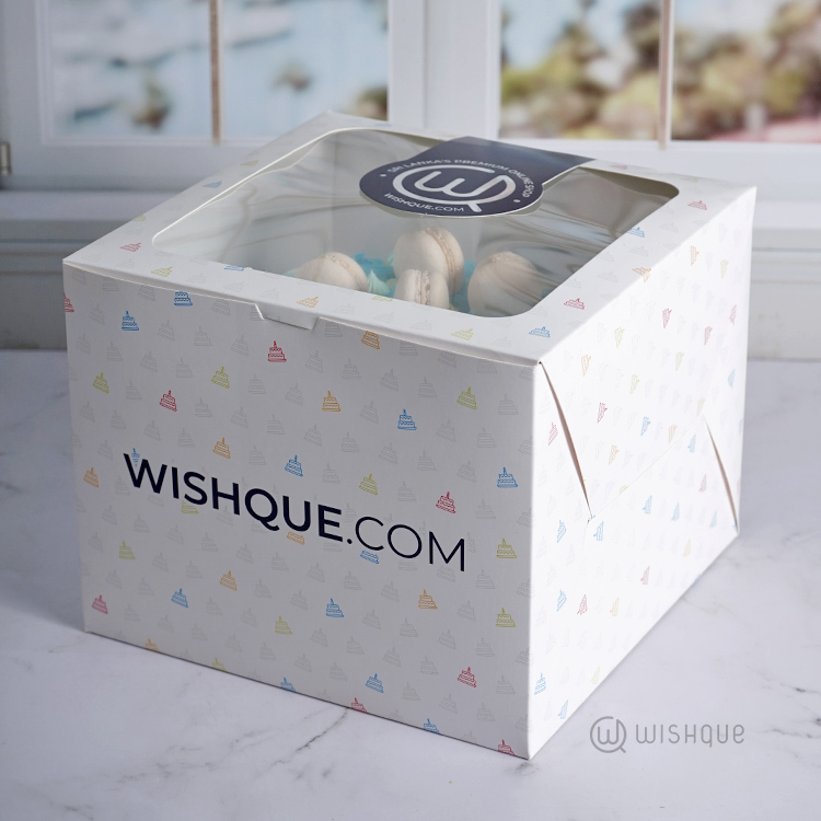 Blue Shades Buttercream Macaron Cake