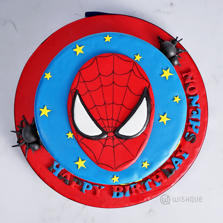 Spiderman Darker Ribbon Birthday Cake