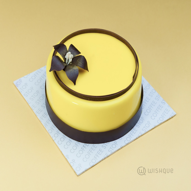 Passion Fruit Crunchy Mousse Cake