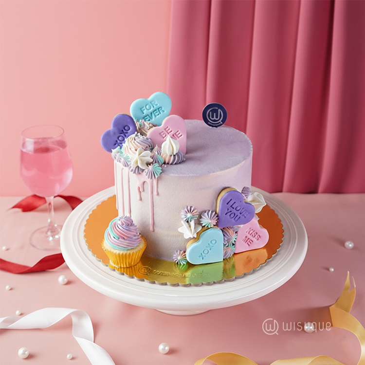 Candlelit Sweetheart Strawberry Delight Cake