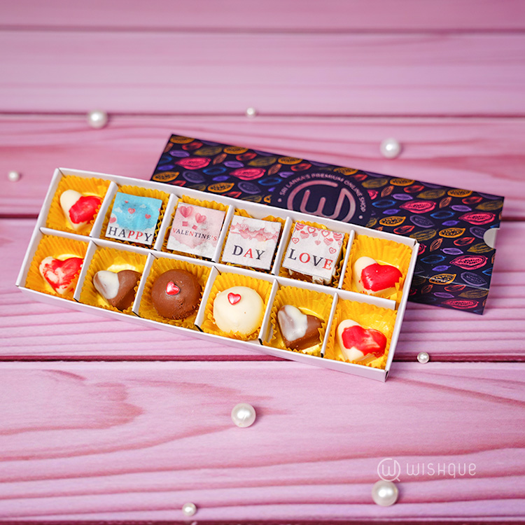 Valentine's Swiss Pralines Chocolate Truffle Collection – 12 Pcs