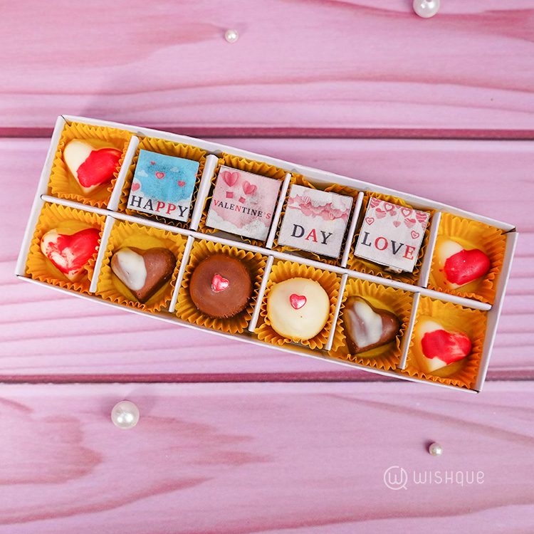Valentine's Swiss Pralines Chocolate Truffle Collection – 12 Pcs