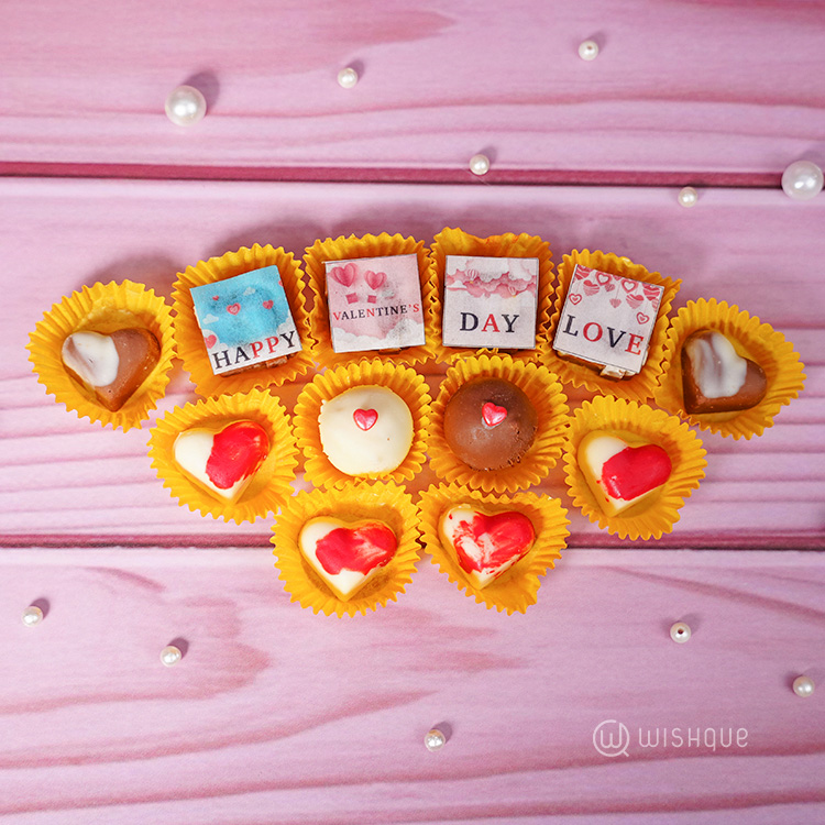 Valentine's Swiss Pralines Chocolate Truffle Collection – 12 Pcs