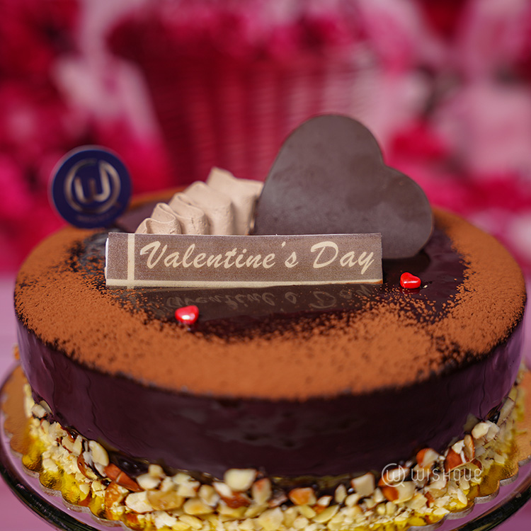 Swiss Chocolate Hazelnut Praline Valentine's Mousse Cake