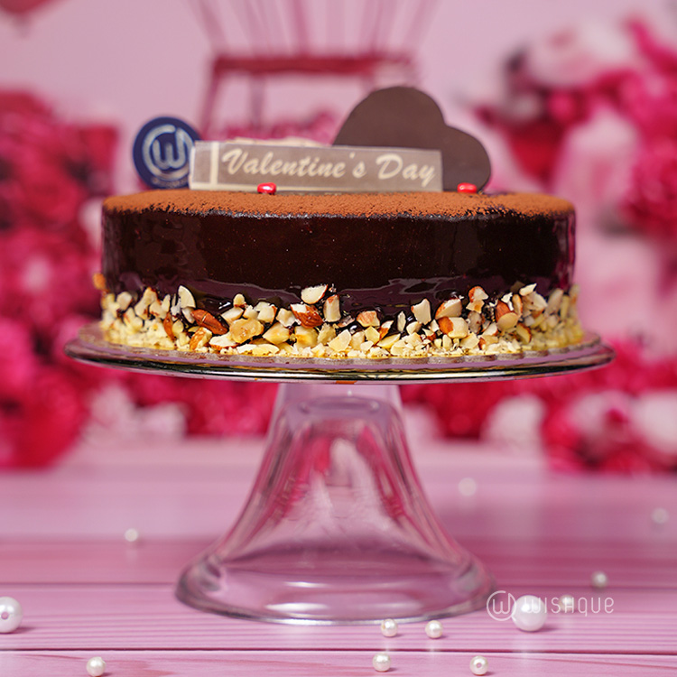 Swiss Chocolate Hazelnut Praline Valentine's Mousse Cake