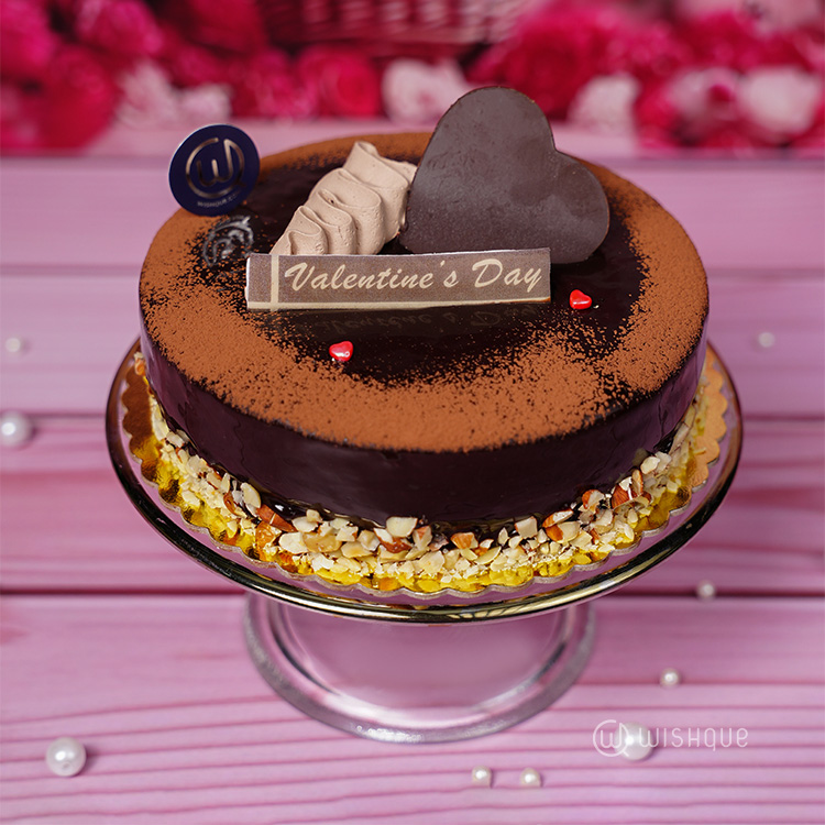 Swiss Chocolate Hazelnut Praline Valentine's Mousse Cake
