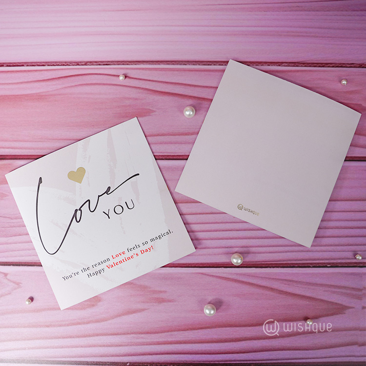 Love You Valentine's Day Gold Foil Greeting Card