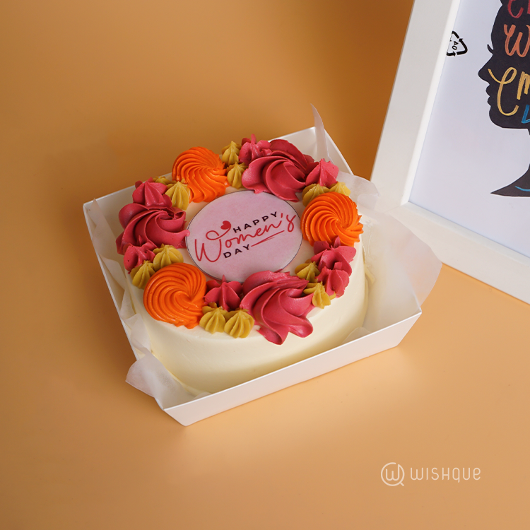 Happy Women's Day Ribbon Bento Cake