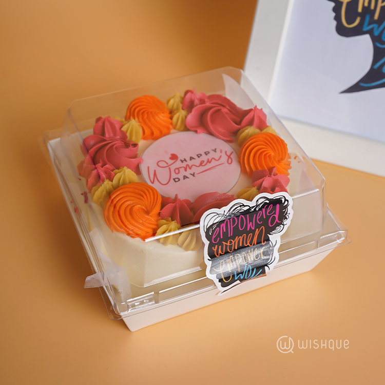 Happy Women's Day Ribbon Bento Cake