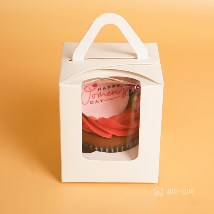 Happy Women's Day Single Chocolate Cupcake