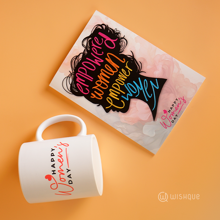 Happy Women's Day Greeting Card & Printed Mug