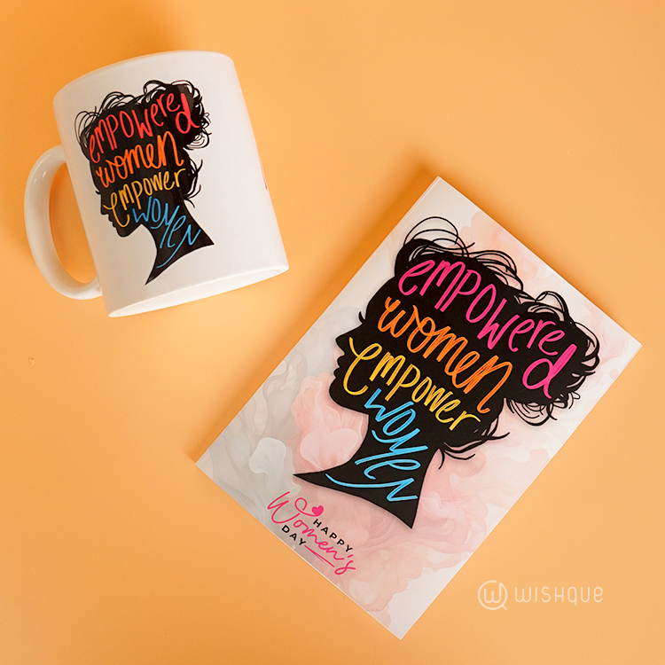 Happy Women's Day Greeting Card & Printed Mug