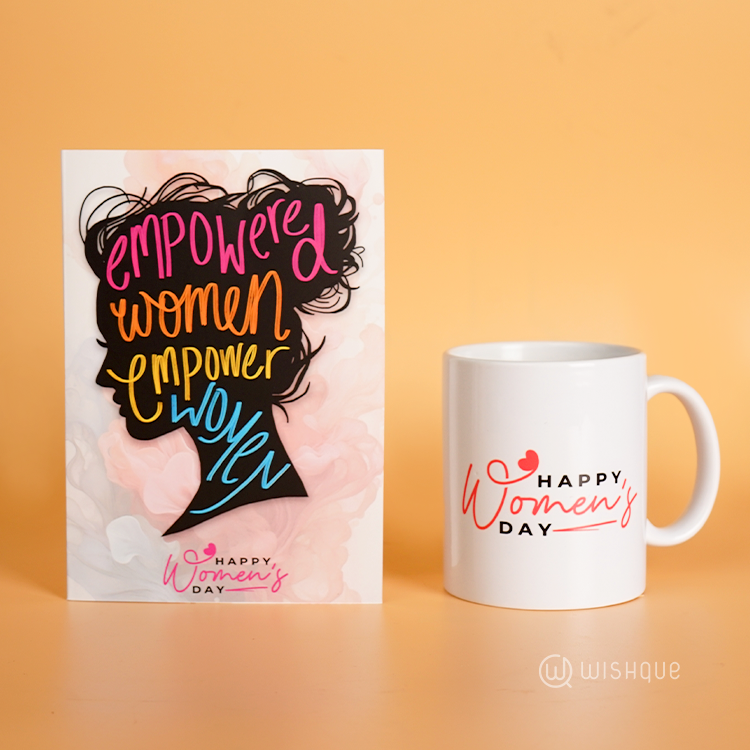 Happy Women's Day Greeting Card & Printed Mug
