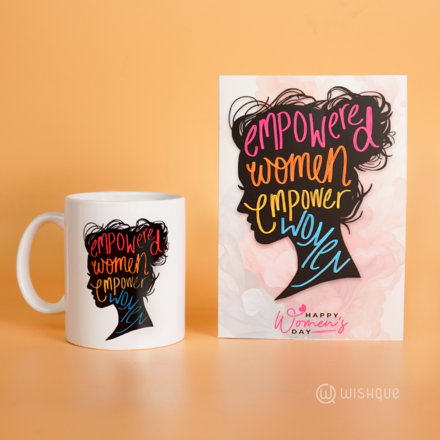 Happy Women's Day Greeting Card & Printed Mug