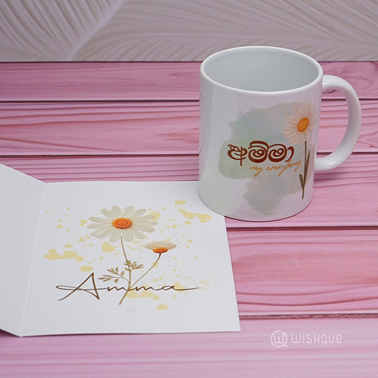 Amma My Everything Greeting Card & Printed Mug