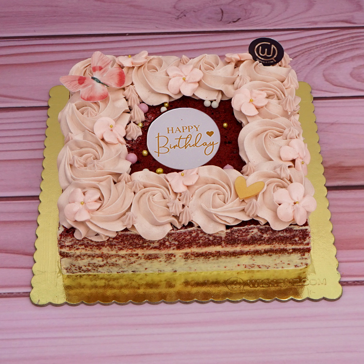 Petal Perfection Red Velvet Cake