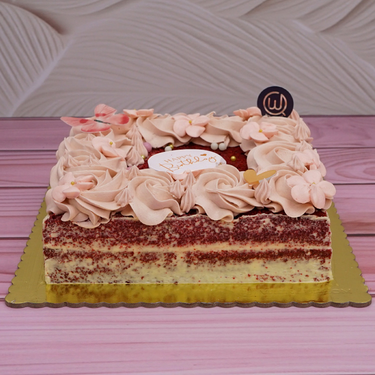 Petal Perfection Red Velvet Cake