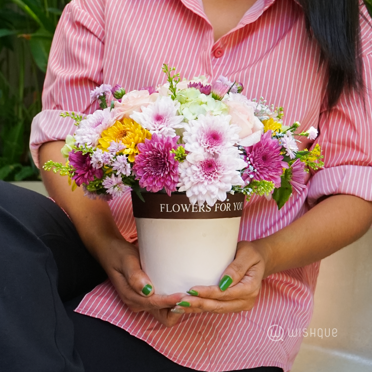 Sweet Meadow Floral Bucket