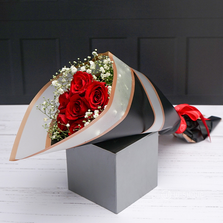 Seven Serenades Red Rose Bouquet
