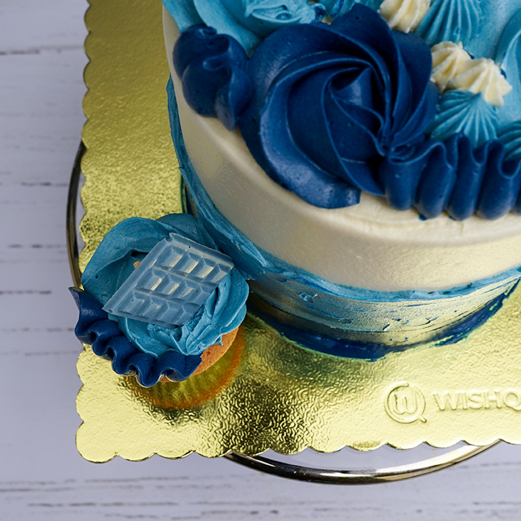 Ocean Layers Ribbon Cake