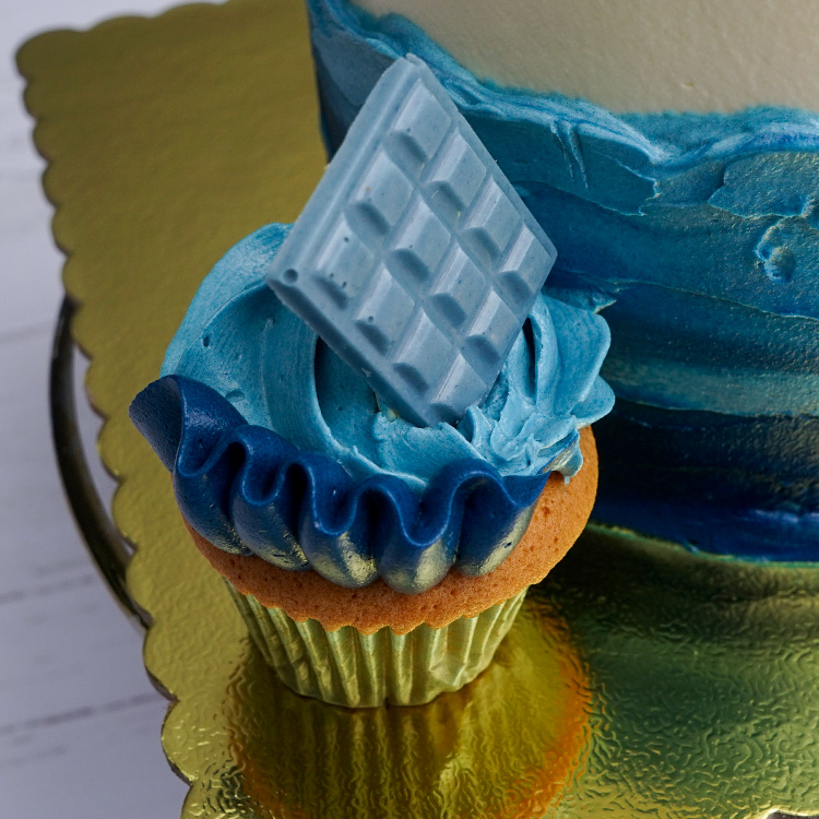 Ocean Layers Ribbon Cake