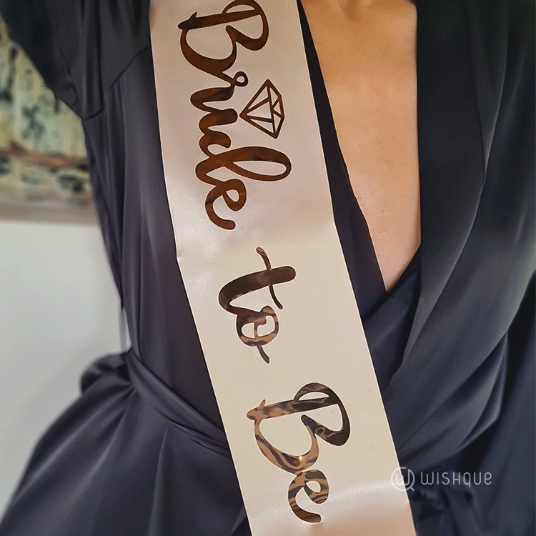 Peach Bride To Be Sash