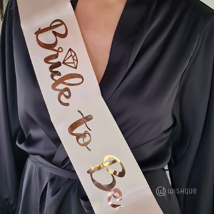 Peach Bride To Be Sash