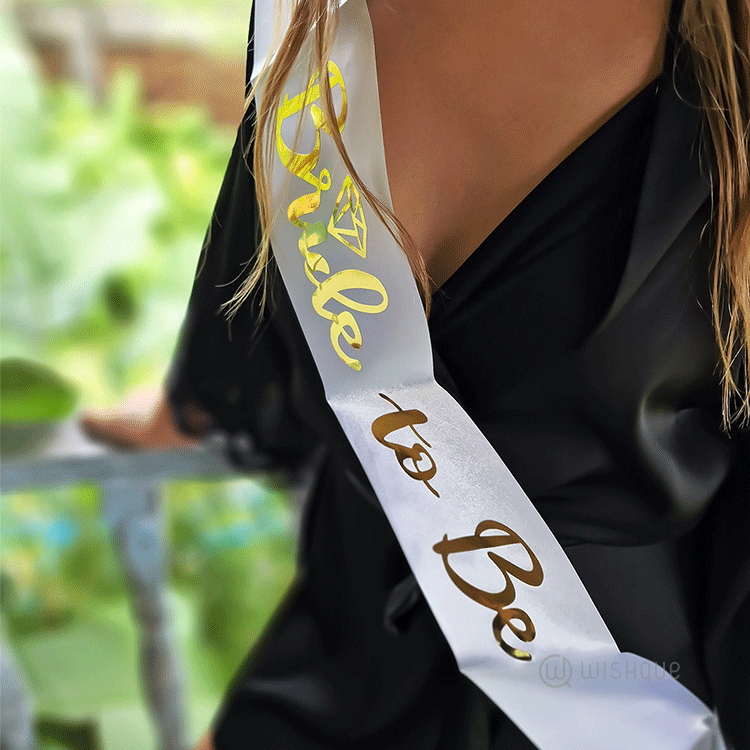 Bride To Be Sash - White