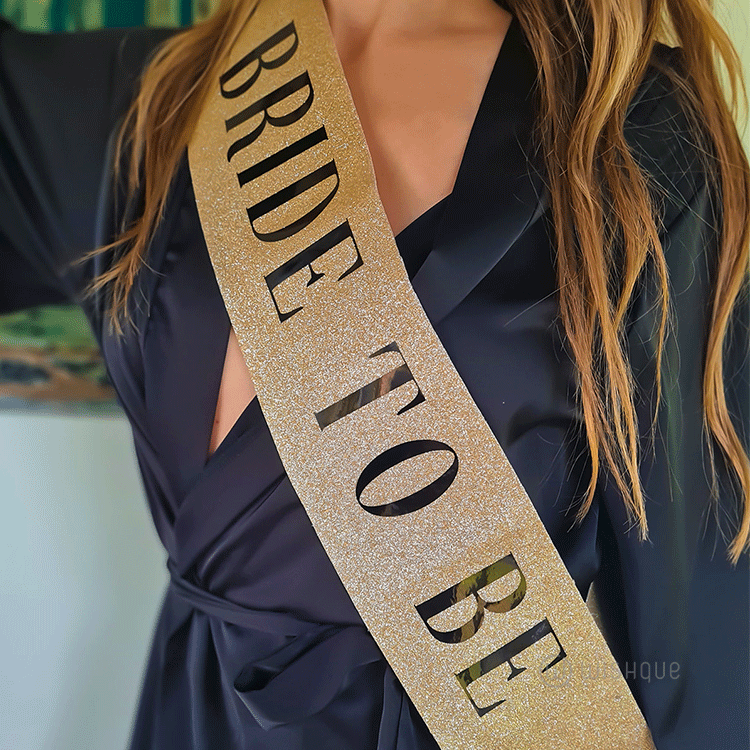 Bride To Be Sash - Gold