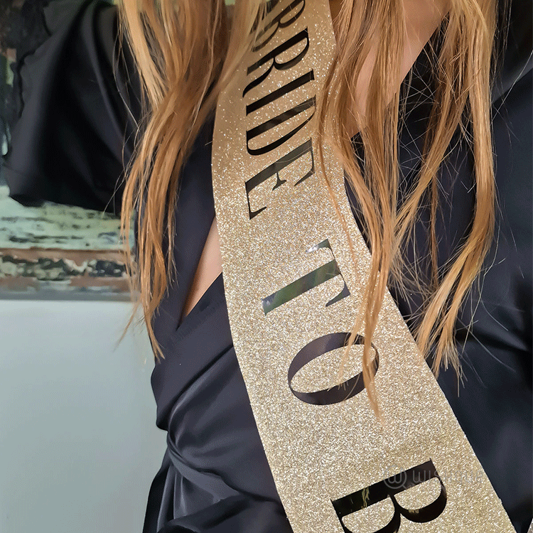 Bride To Be Sash - Gold