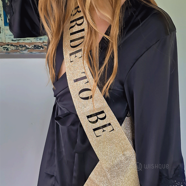 Bride To Be Sash - Gold