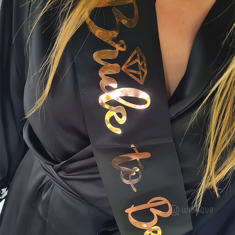 Bride To Be Sash - Black