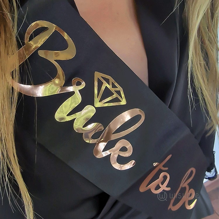 Bride To Be Sash - Black