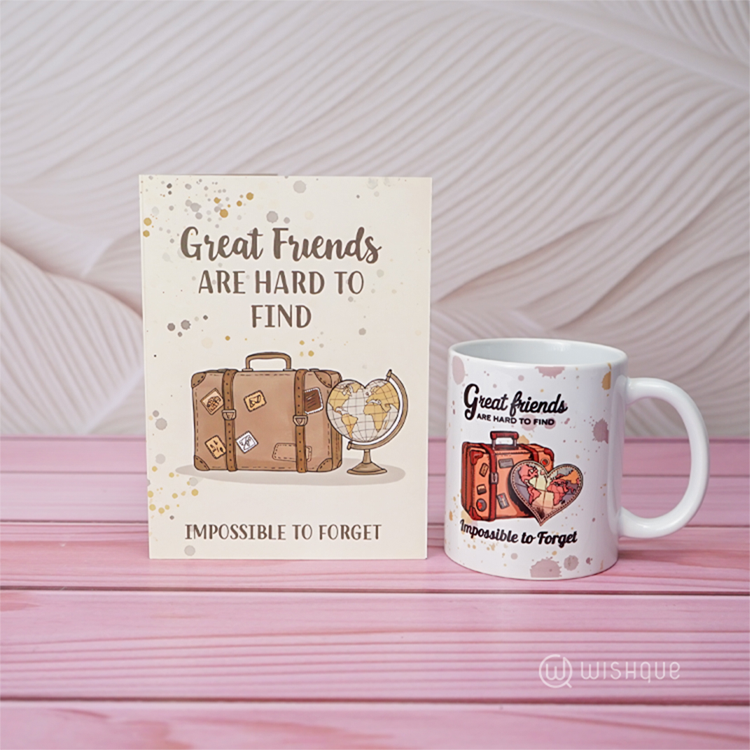 Great Friends Are Hard To Find Printed Mug & Greeting Card