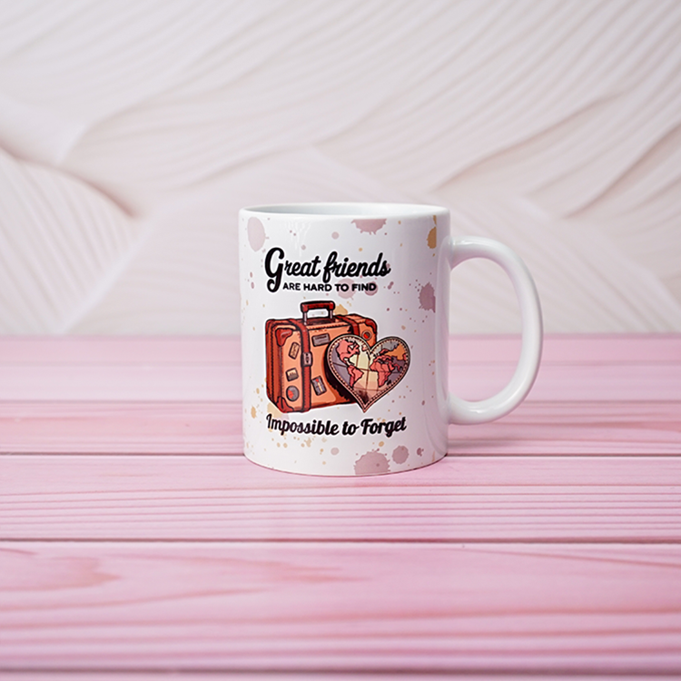Great Friends Are Hard To Find Printed Mug & Greeting Card