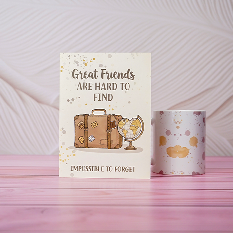 Great Friends Are Hard To Find Printed Mug & Greeting Card