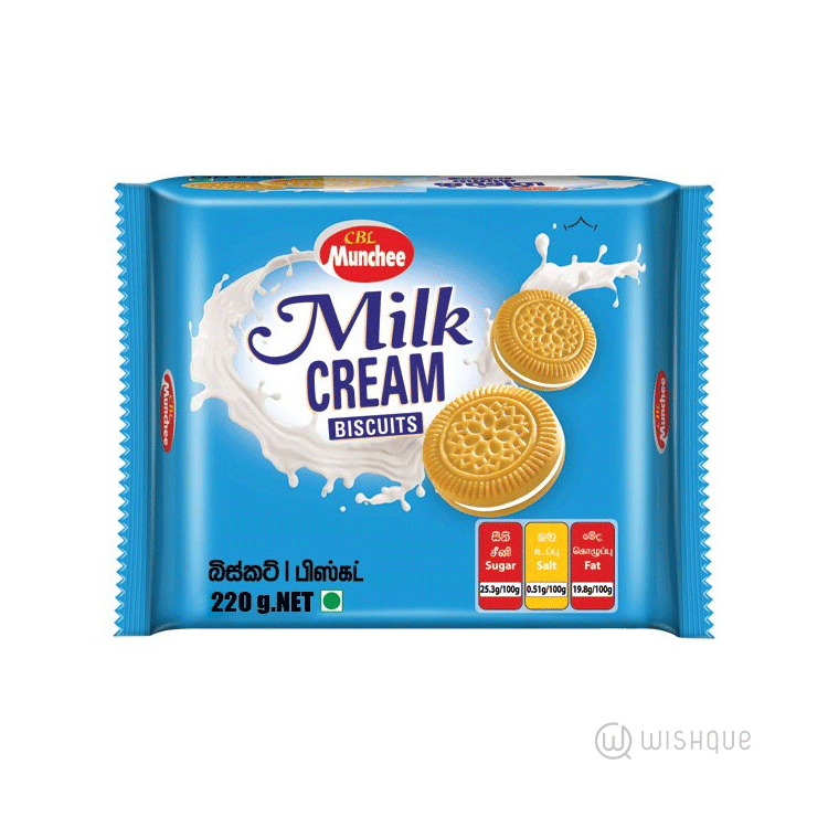 Munchee Milk Cream Biscuits 220 g
