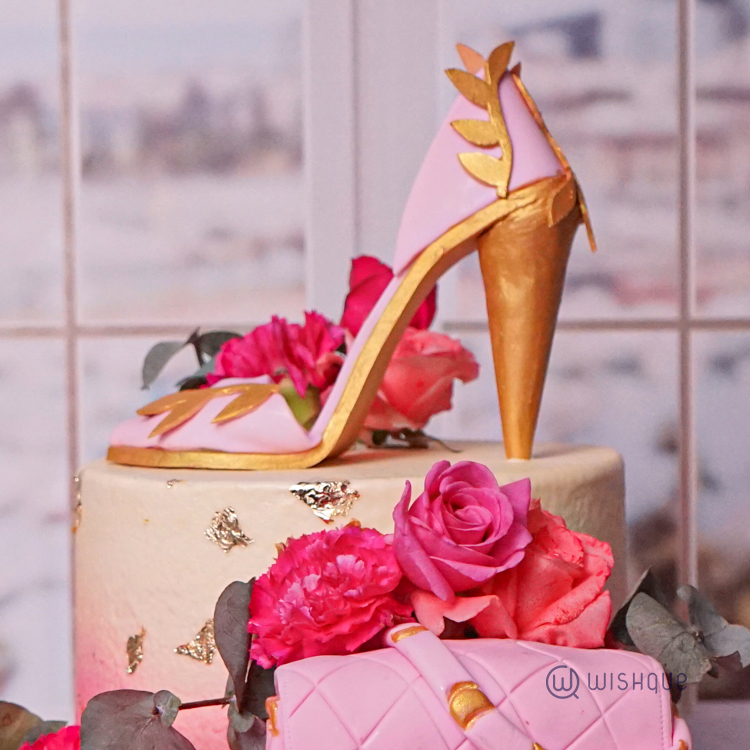 Pink Chanel-Inspired Luxury Theme Cake