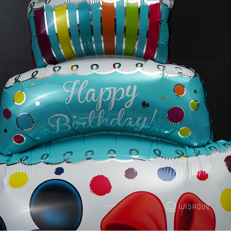 Minnie’s Birthday Cake Blue Color Foil Balloon