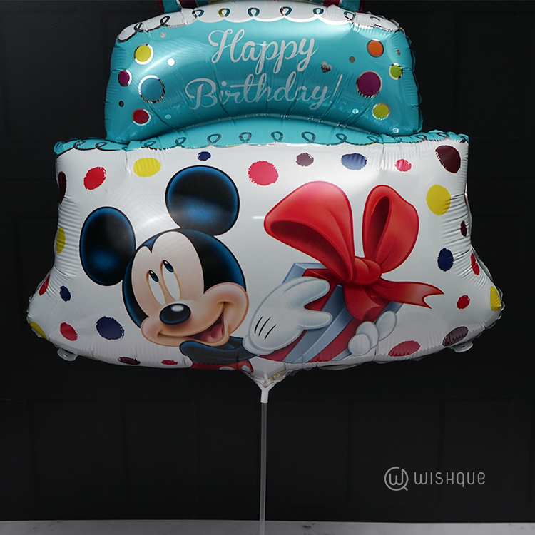 Minnie’s Birthday Cake Blue Color Foil Balloon