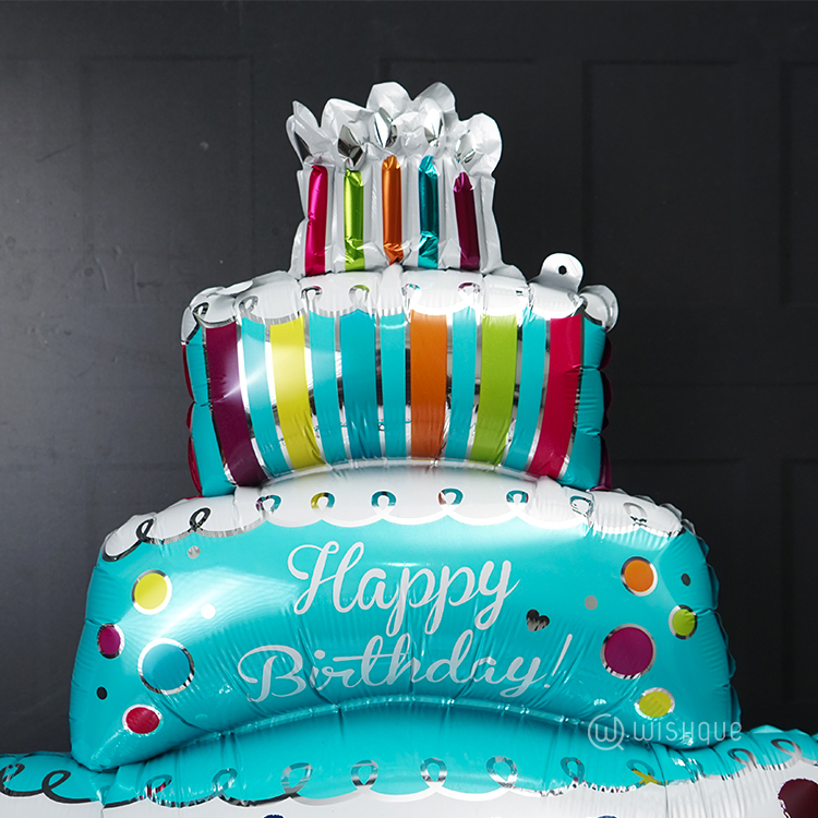 Minnie’s Birthday Cake Blue Color Foil Balloon