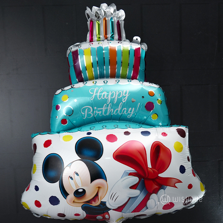 Minnie’s Birthday Cake Blue Color Foil Balloon