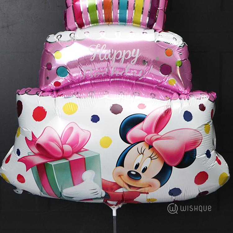 Minnie’s Birthday Cake Pink Color Foil Balloon