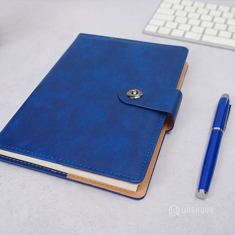 Notebook Diary With Signature Pen Gift Set - Blue