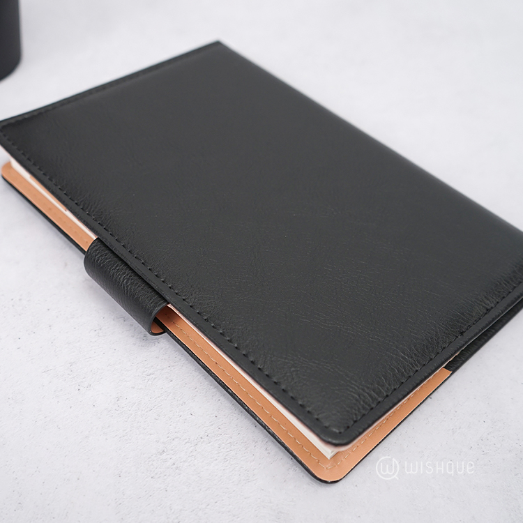 Notebook Diary With Signature Pen Gift Set - Black