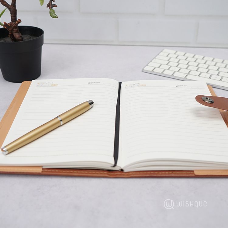 Notebook Diary With Signature Pen Gift Set - Orange